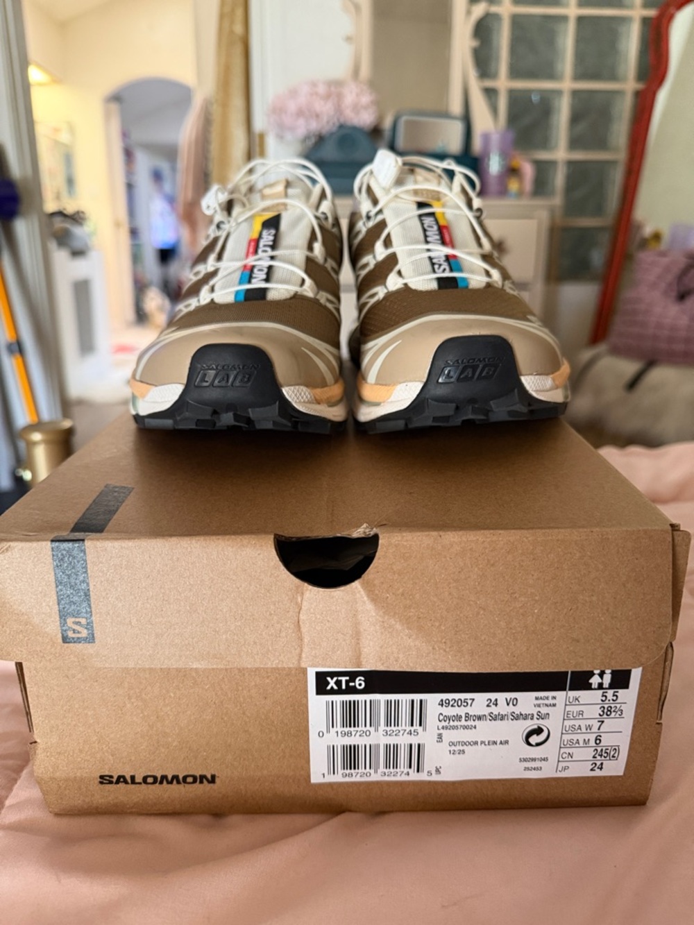 Salomon XT-6 Men’s Coyote Brown with White and Black Accents
